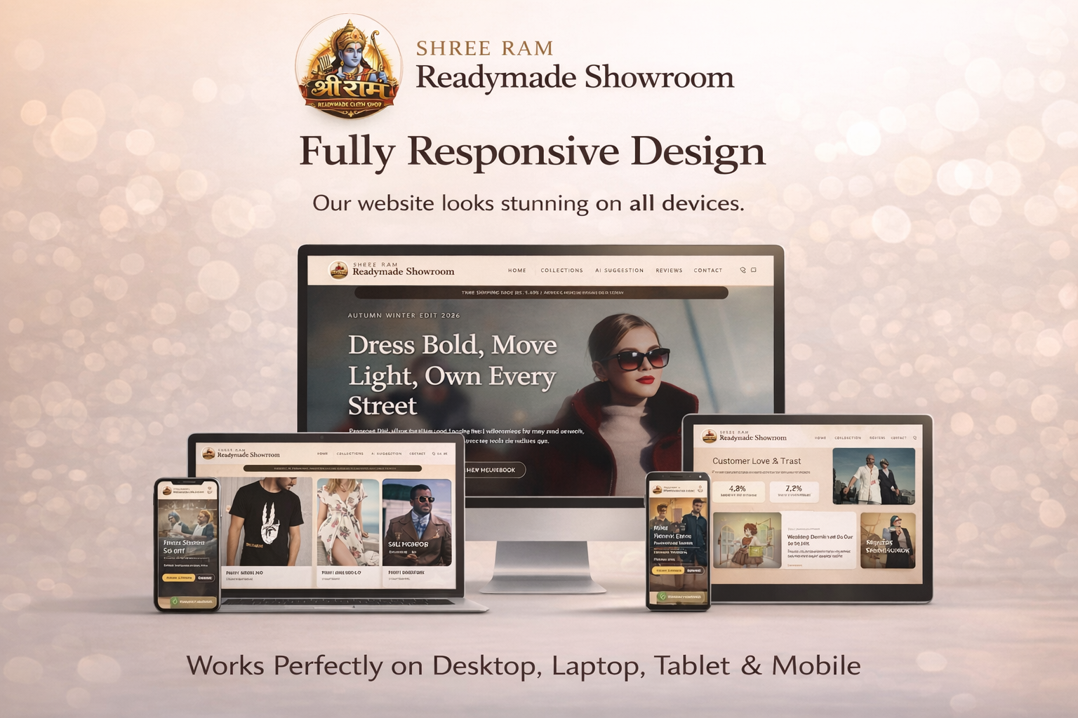 Shree Ram Readymade Shop Website - E-commerce Clothing Store by Chetan Thakur